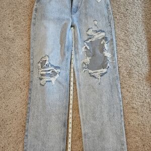 PacSun Women's Distressed Light Blue Boyfriend Jeans